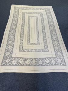 Quaker Lace Pattern 1012-01 w/ tag & straight edge, $100